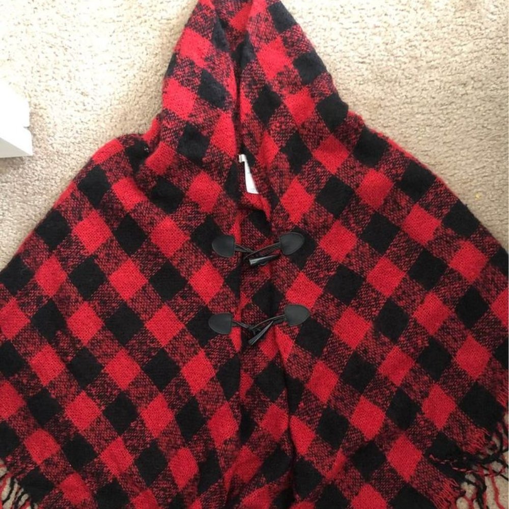 Hooded Sweater Poncho Style